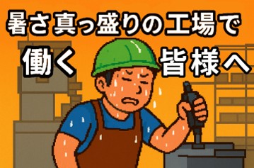 暑い現場と作業員